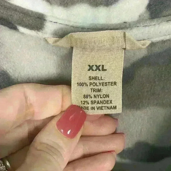 Duluth Trading‎ Womens 2XL Pullover Gray Fleece Camo Doubleback Printed Fleece - Picture 3 of 10